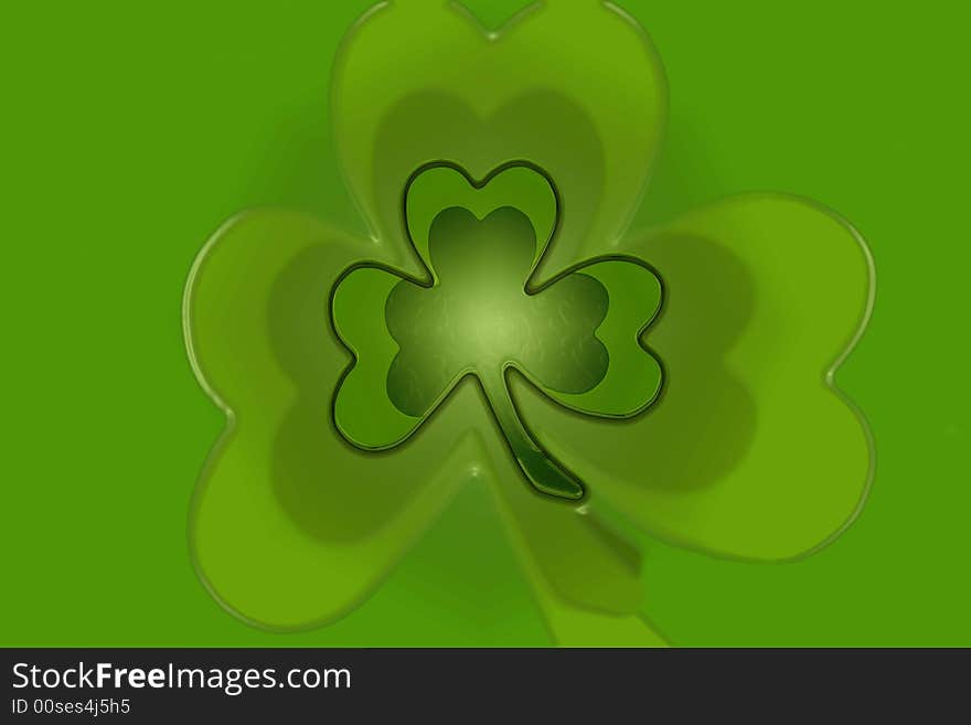 Green clover shamrock background for st patricks d