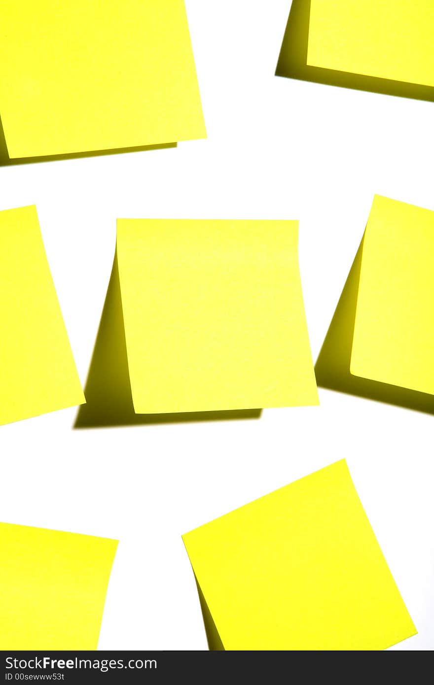 Sticky notes isolated on white. Sticky notes isolated on white