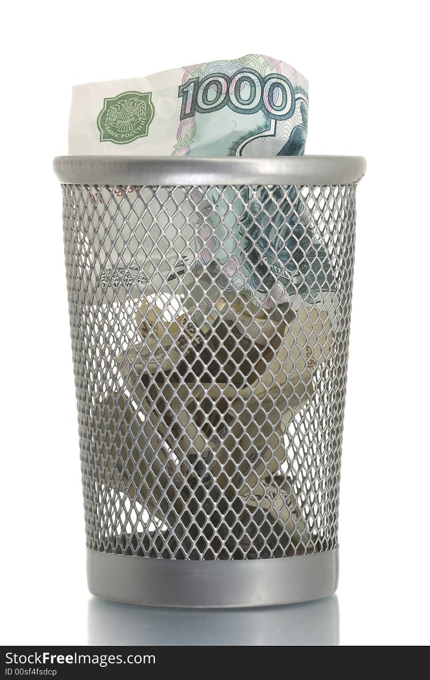 Mesh Trash Bin With Thousand Roubles