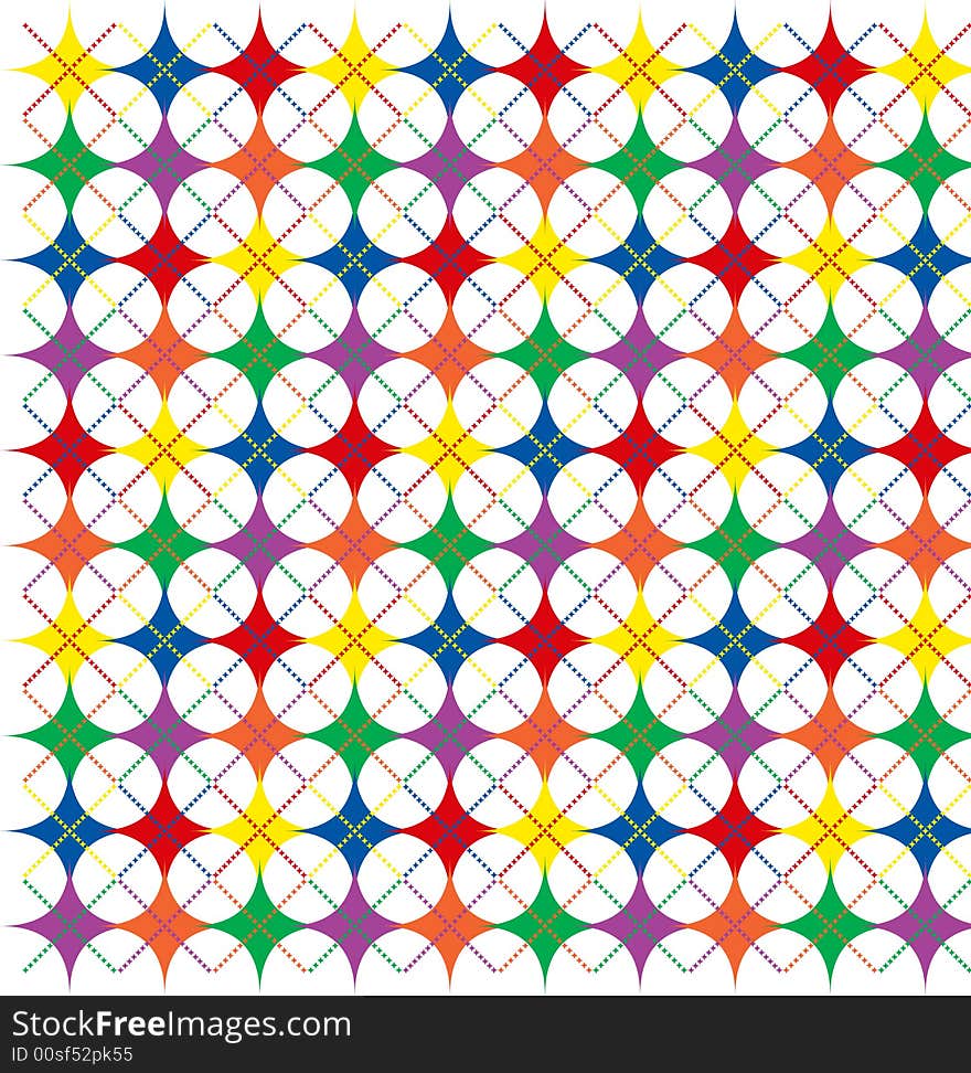 Illustration of bright rainbow colored argyle stars pattern. Illustration of bright rainbow colored argyle stars pattern