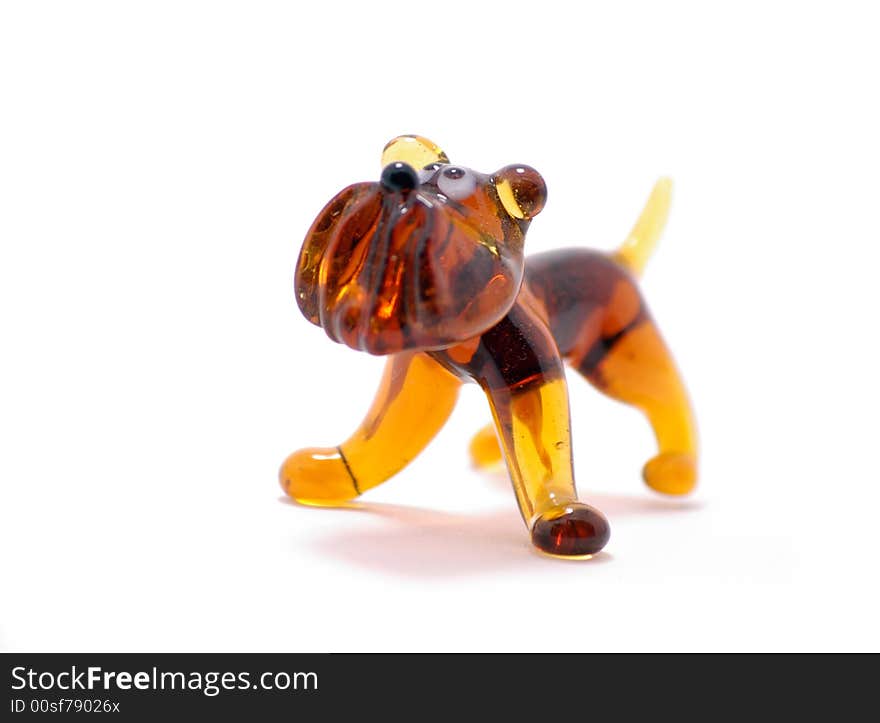 Cute Dog Glass Figure