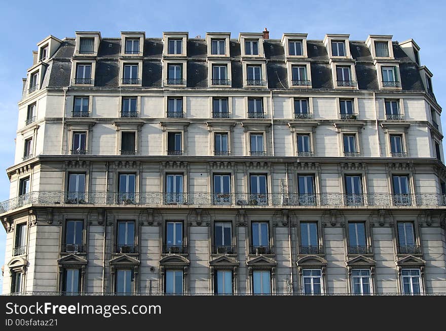 Old building in Lyon, france. Old building in Lyon, france