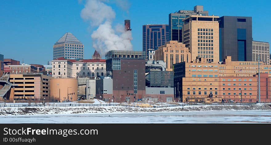 St. Paul skyline from across river