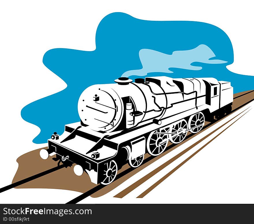 Vector art on the rail travel and transport. Vector art on the rail travel and transport