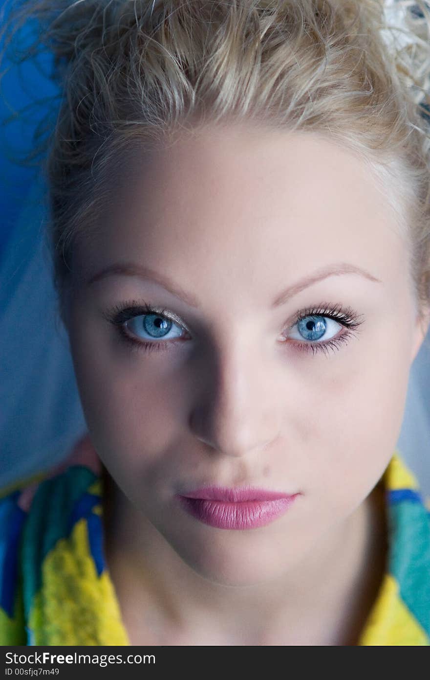 Portrait of a girl with blue eyes. Portrait of a girl with blue eyes