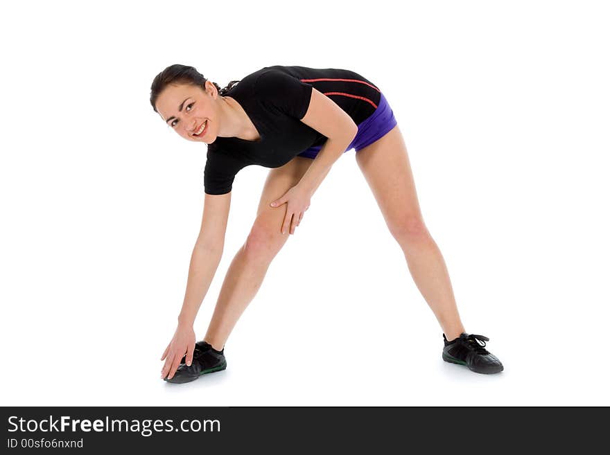 Woman practicing fitness