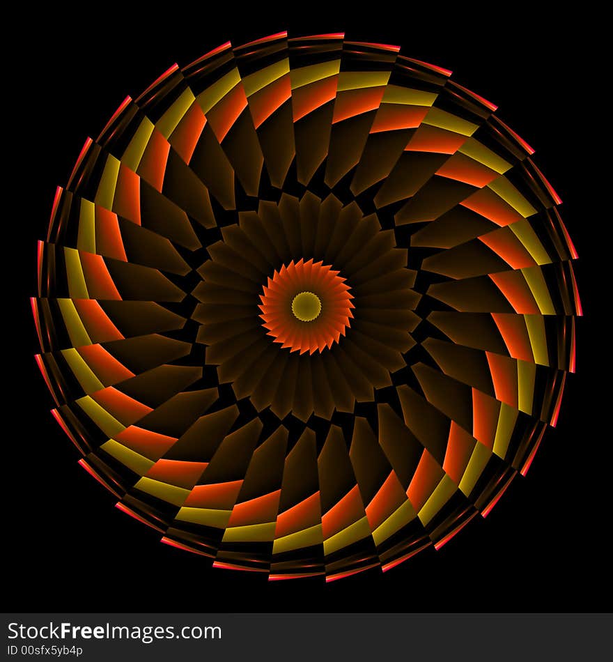 Abstract fractal image resembling a target