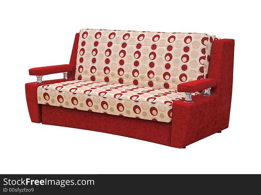 A sofa isolated on a white background