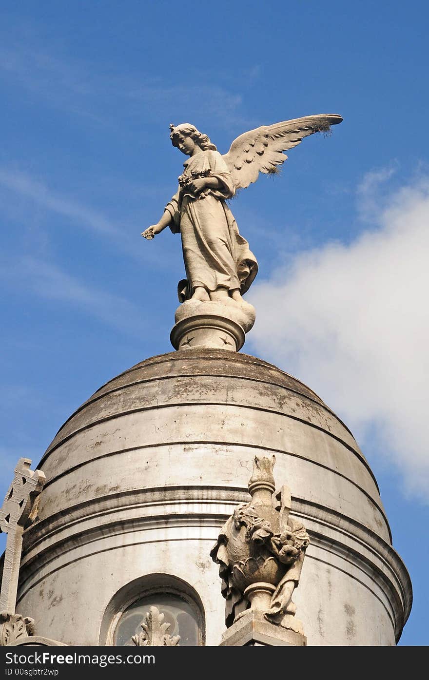 Angel Statue in buenos aires argentina cemetery la recoleta. Angel Statue in buenos aires argentina cemetery la recoleta