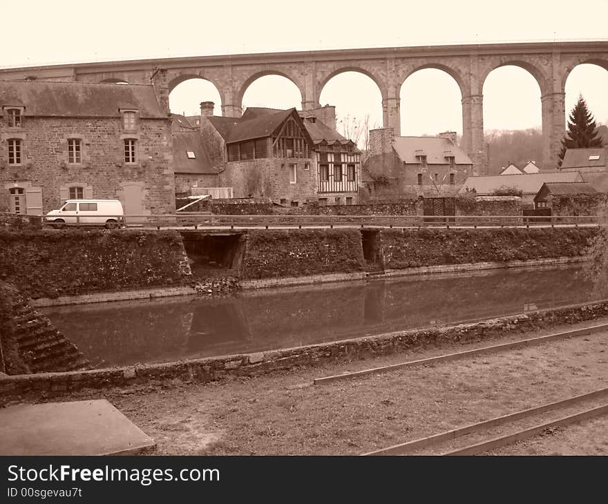 Viaduct In Dinan (Brittany, France)