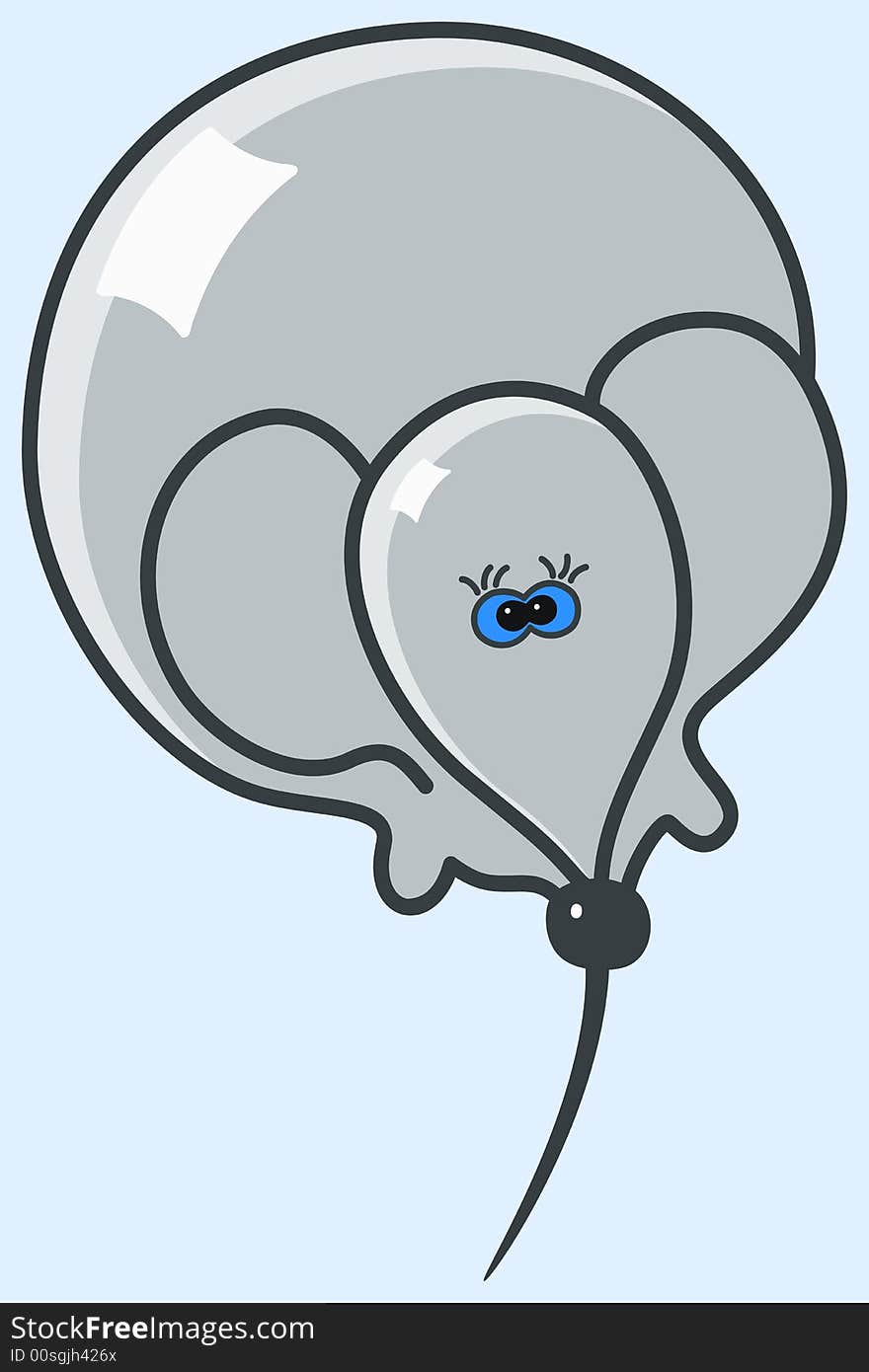 Vector illustration of balloon mouse