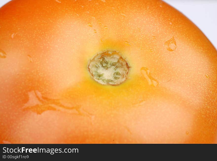 Fresh tomato close up with white background. Fresh tomato close up with white background