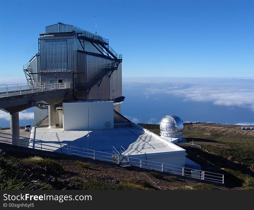 A view at observatories at La Palma. A view at observatories at La Palma.