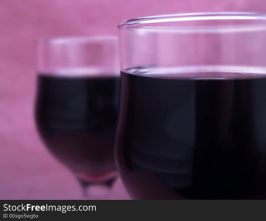 Two glasses of red wine