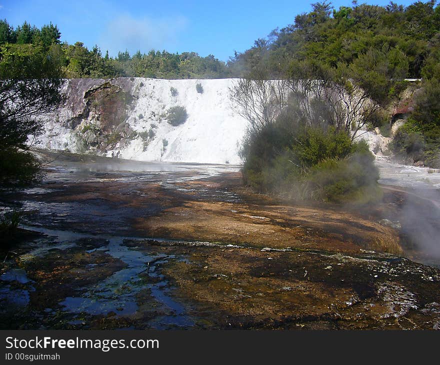 Boiling hot springs, Hidden Valley, North Island, New Zealand