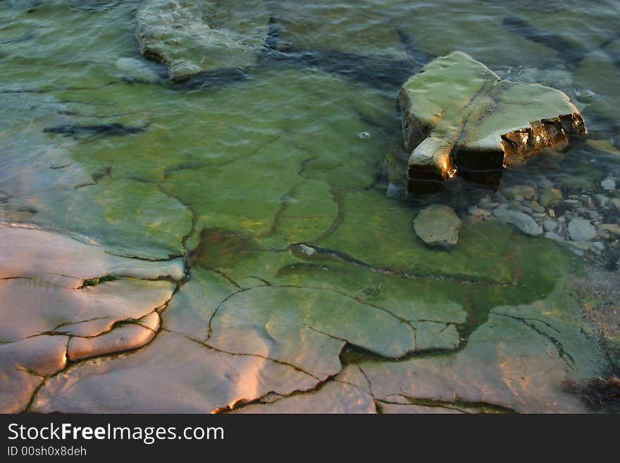 Fine wave on stone I protect in beams of a decline. Fine wave on stone I protect in beams of a decline