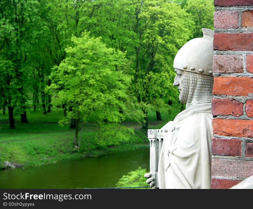 Medieval Knight. Kenigsberg sculpture.
The ancient statue of a Duke of Kenigsberg