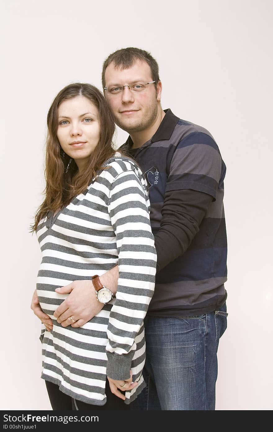 Picture of happy couple waiting fot a baby. Picture of happy couple waiting fot a baby