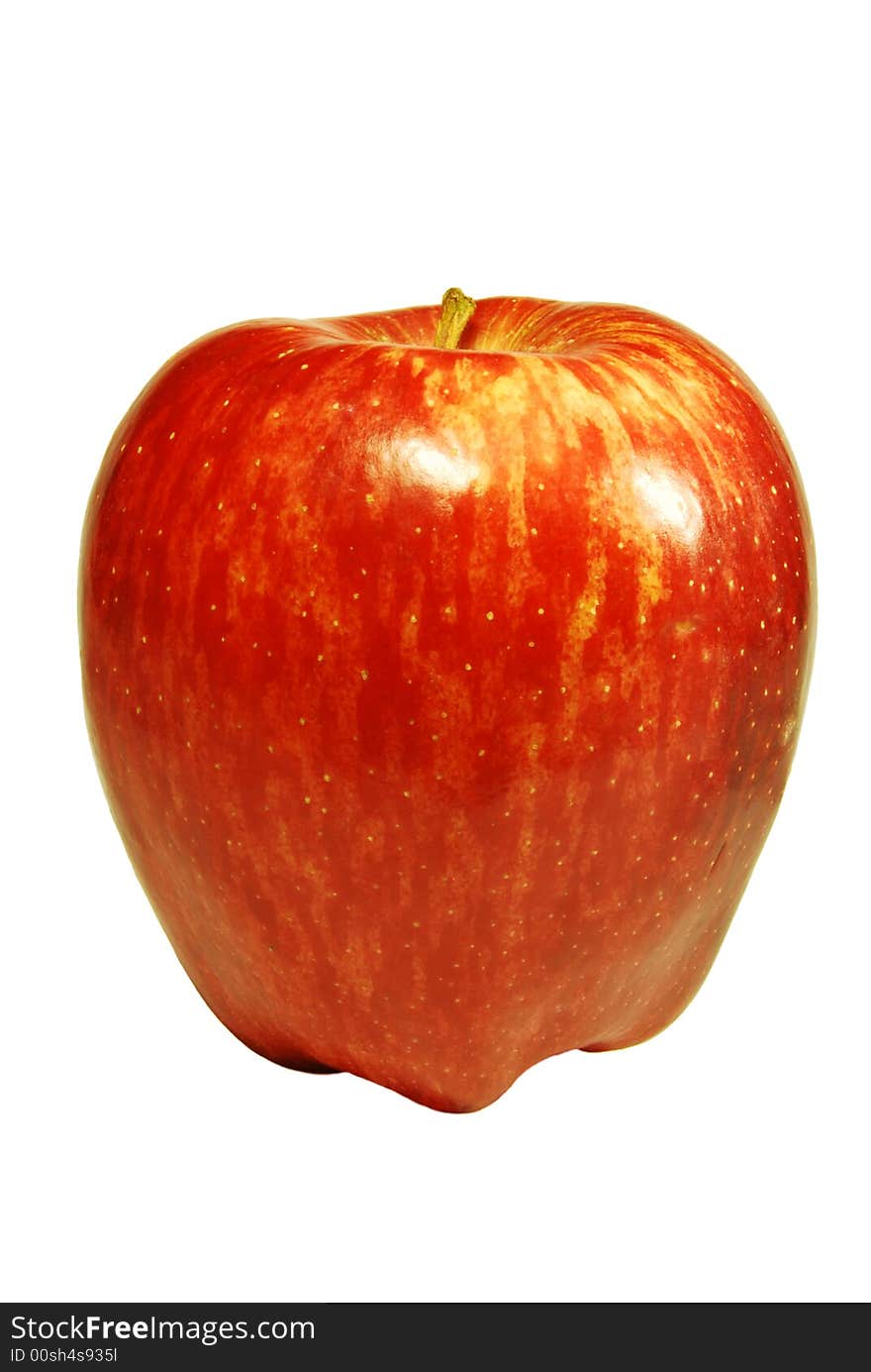 Red apple on a white background