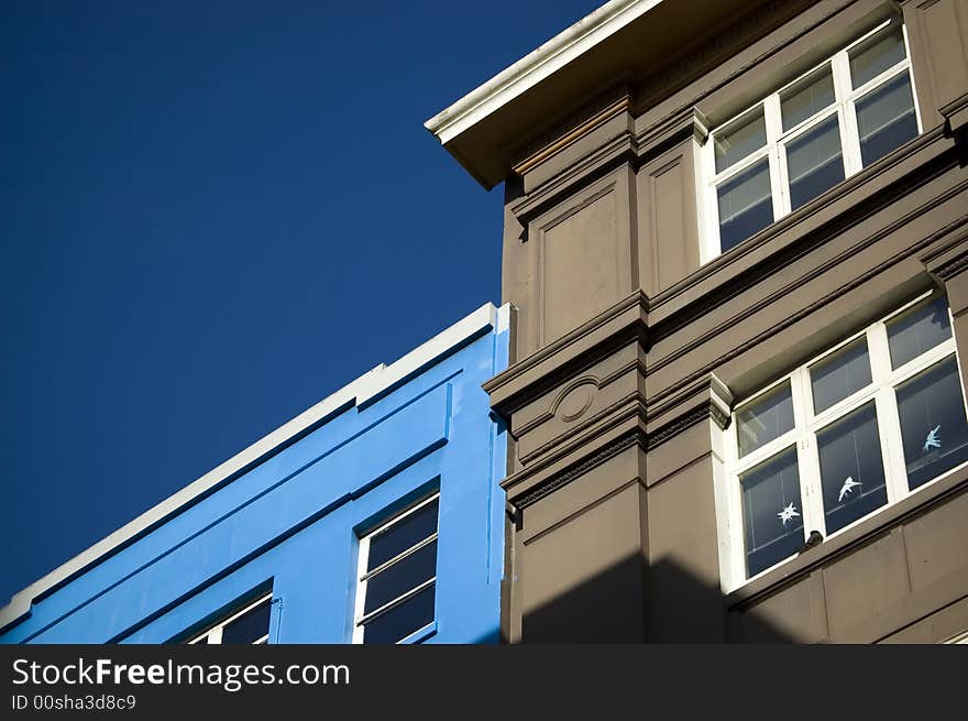 Classic Victorian town buildings and sky. Classic Victorian town buildings and sky