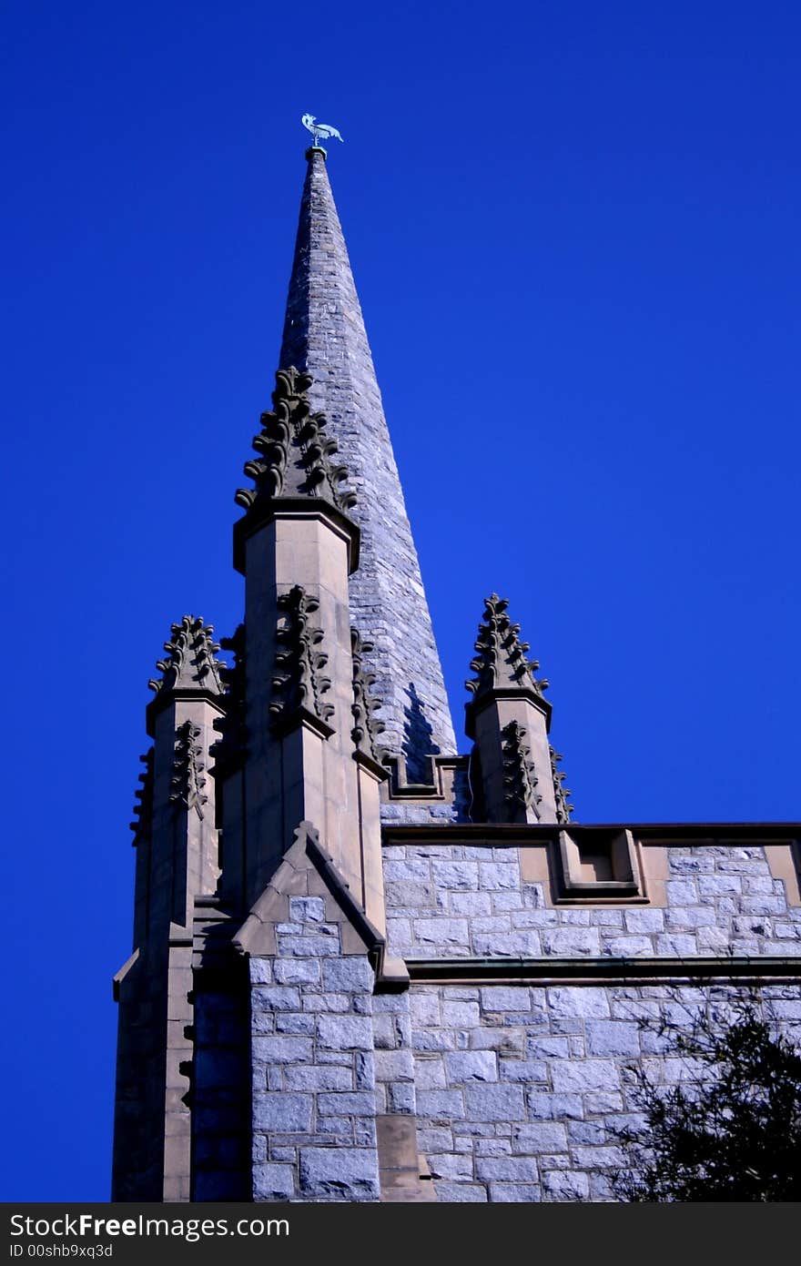 Beautiful old church with multiple spires that are decorative. Beautiful old church with multiple spires that are decorative.