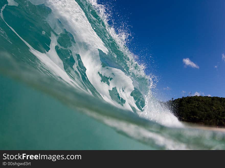 Giant wave breaking on the north shore of oahu. Giant wave breaking on the north shore of oahu