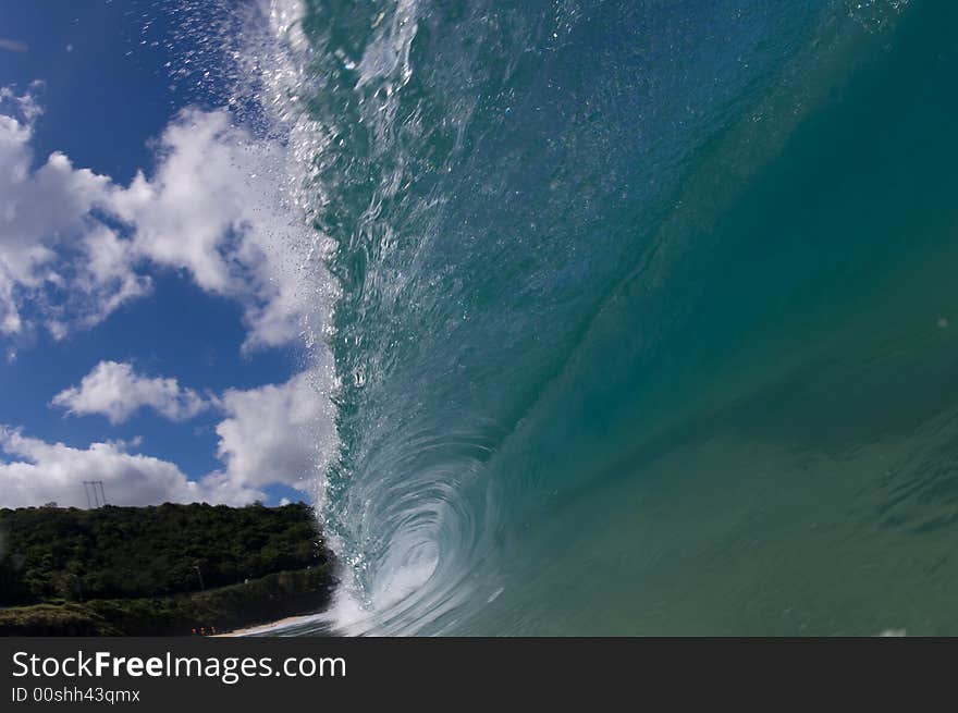 Giant wave breaking on the north shore of oahu. Giant wave breaking on the north shore of oahu