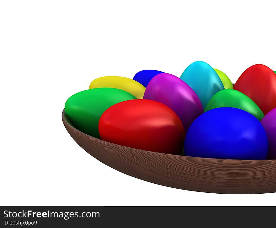 The 3d isolated color easter eggs, concepts ideas