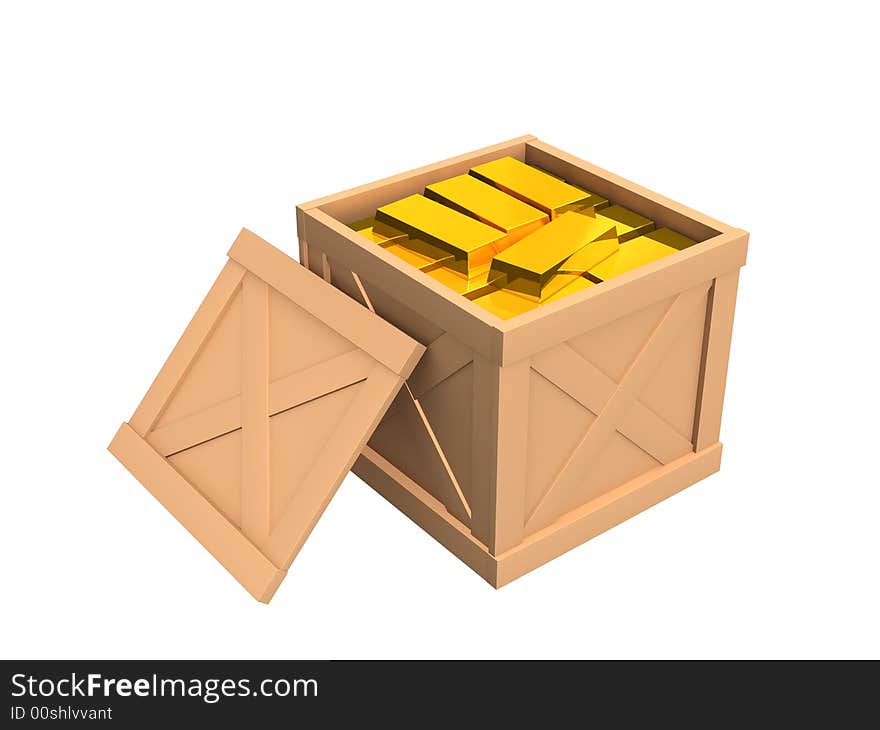 The Open Parcel, Filled With Gold Ingots