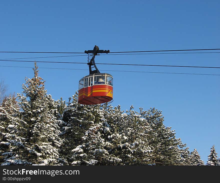 Caravan of a cable-way in Pyatigorsk, Caucasus. Caravan of a cable-way in Pyatigorsk, Caucasus