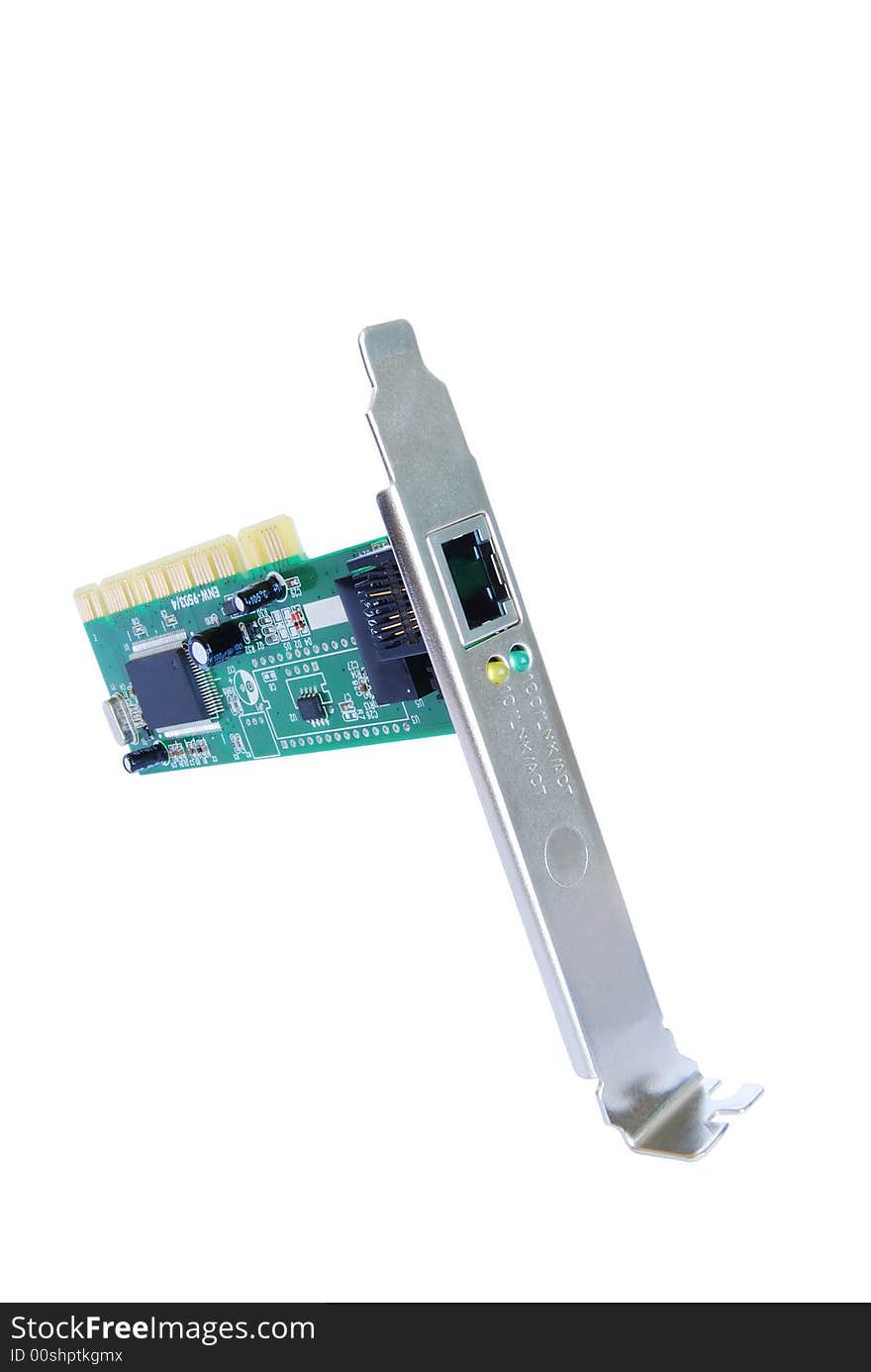 Network adapter on a white background