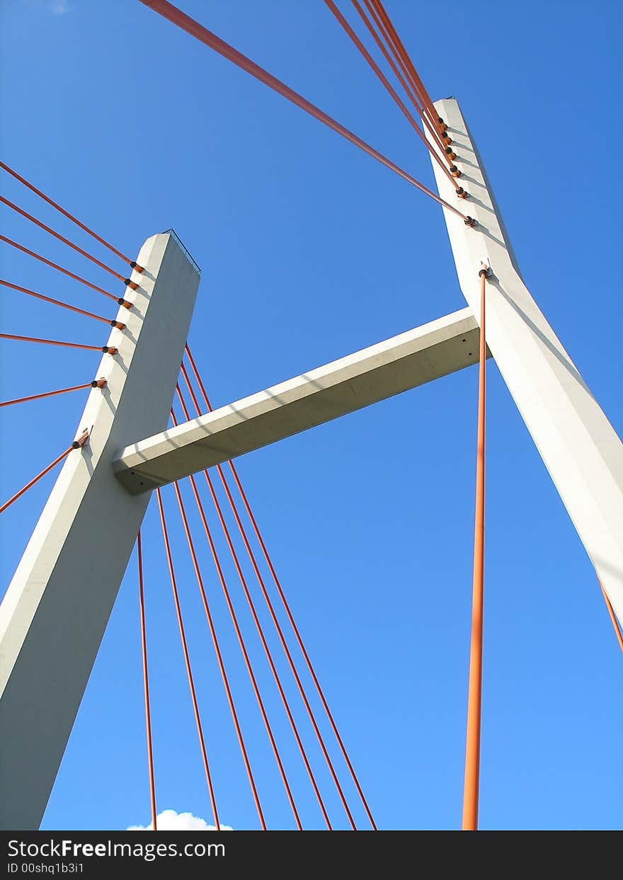 Modern suspension bridge