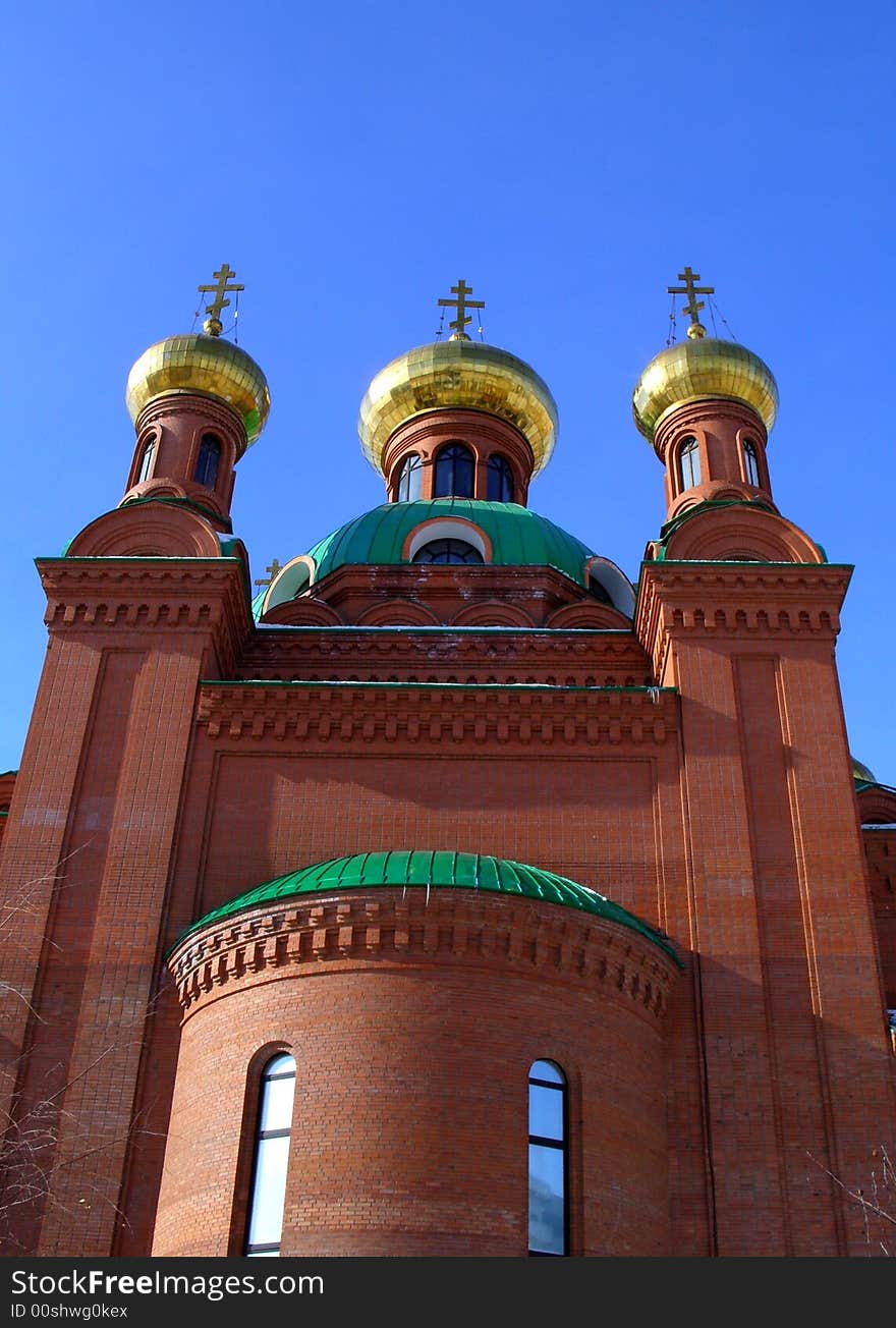 The Look at orthodox temple, with unusual forshortening. The Look at orthodox temple, with unusual forshortening.