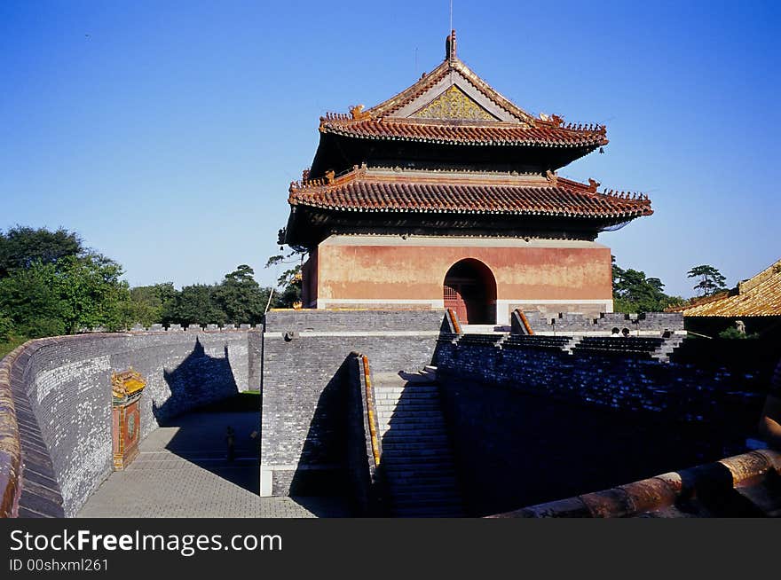 An emperor's tomb,Qing Dynasty, China. An emperor's tomb,Qing Dynasty, China