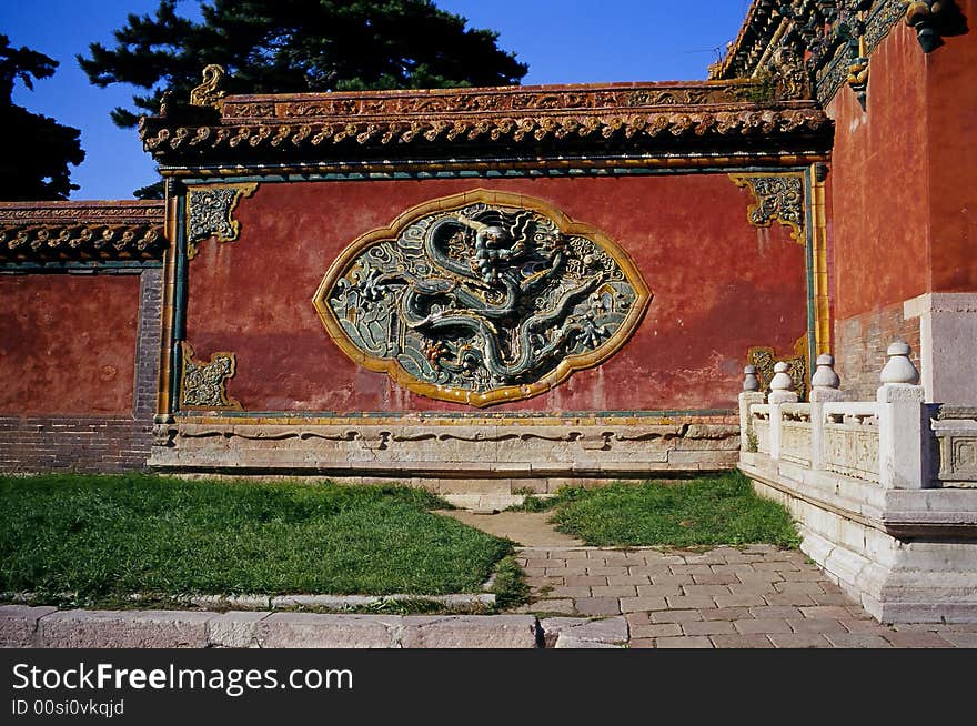 An emperor\\\'s tomb, Chinese Qing Dynasty. Taken in Liaoning Province, China. An emperor\\\'s tomb, Chinese Qing Dynasty. Taken in Liaoning Province, China