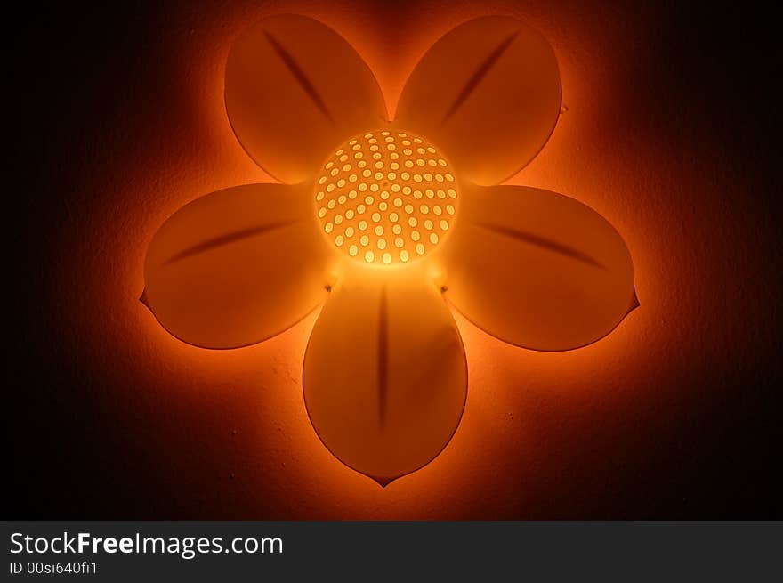 Flower shape wall hung lamp or light. Flower shape wall hung lamp or light