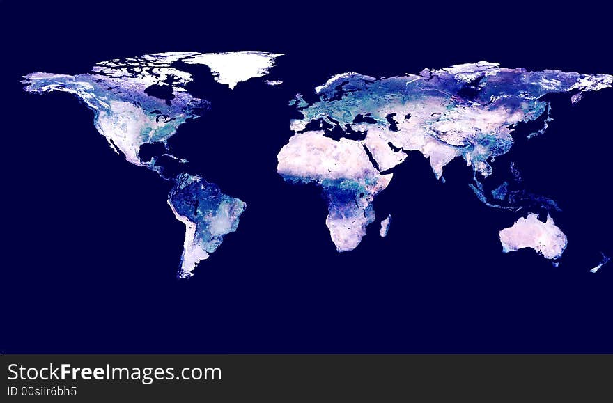 Blue map of the world ,. Blue map of the world ,