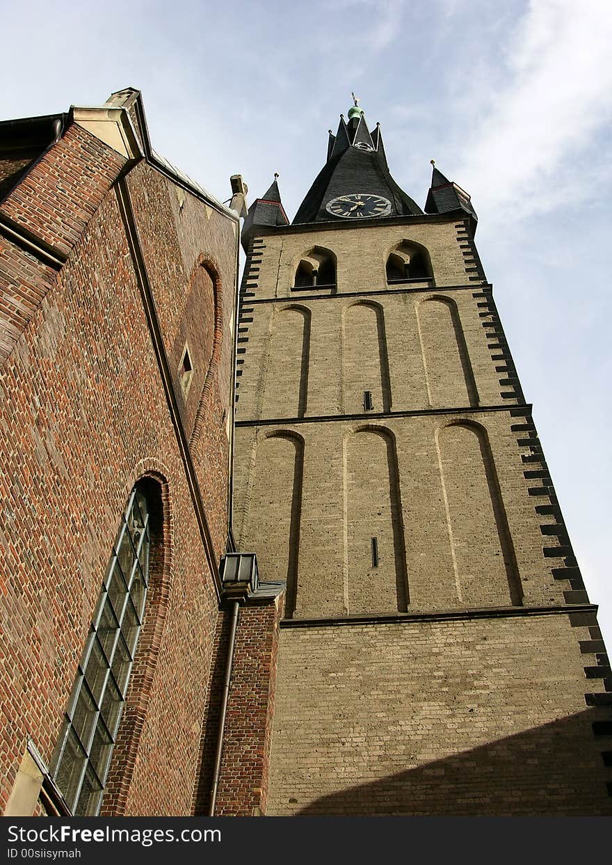 The old roman tower in Dusseldorf, Germany. The old roman tower in Dusseldorf, Germany