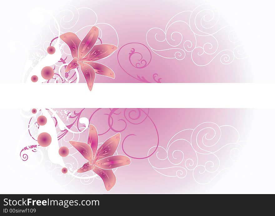 Illustration of a floral background