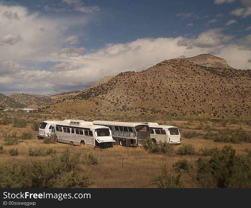 Old buses in Colorado... forever. Old buses in Colorado... forever.