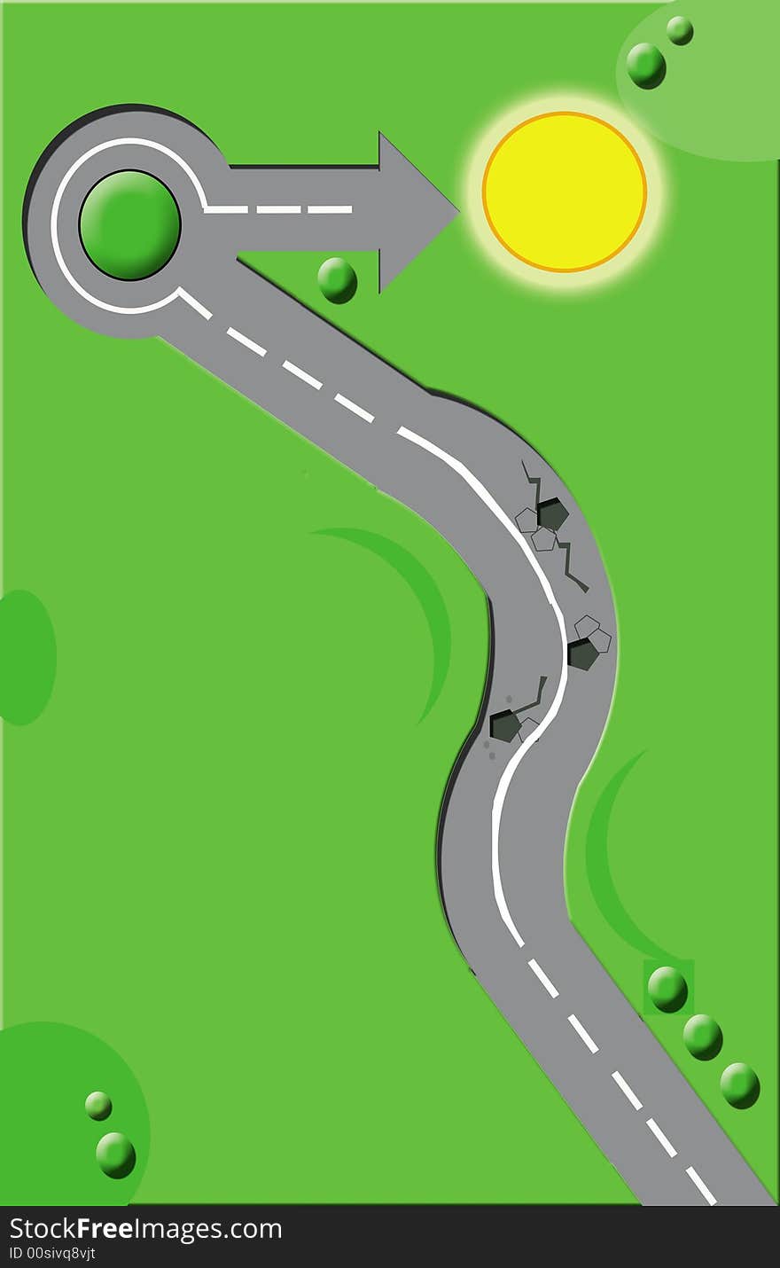 Illustration of the concept of a type of journey. Illustration of the concept of a type of journey.