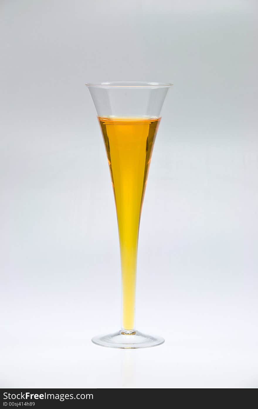 Glass with orange drink