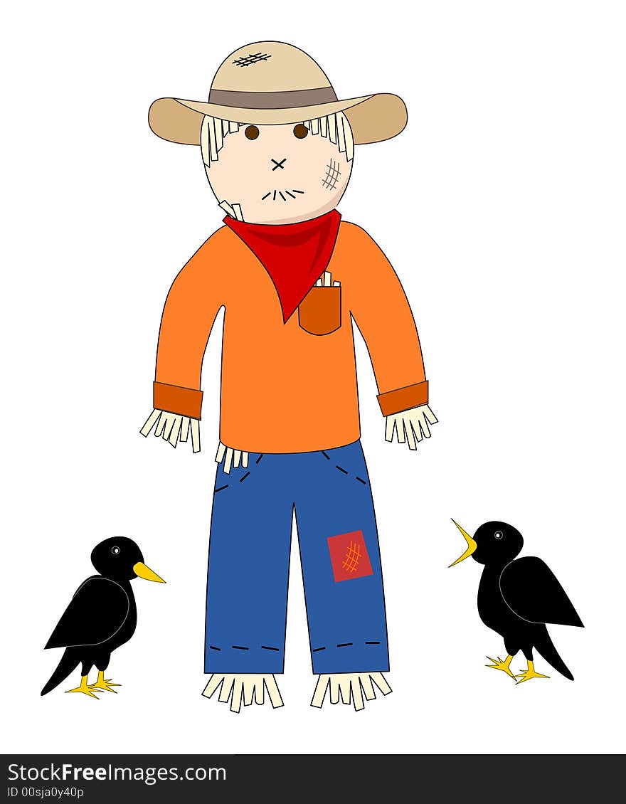 Scarecrow And Crows