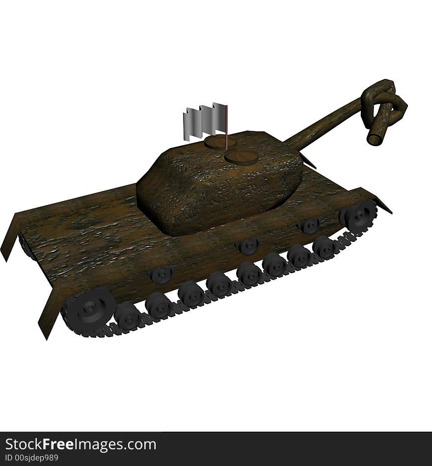 Harmless tank. 3D image.