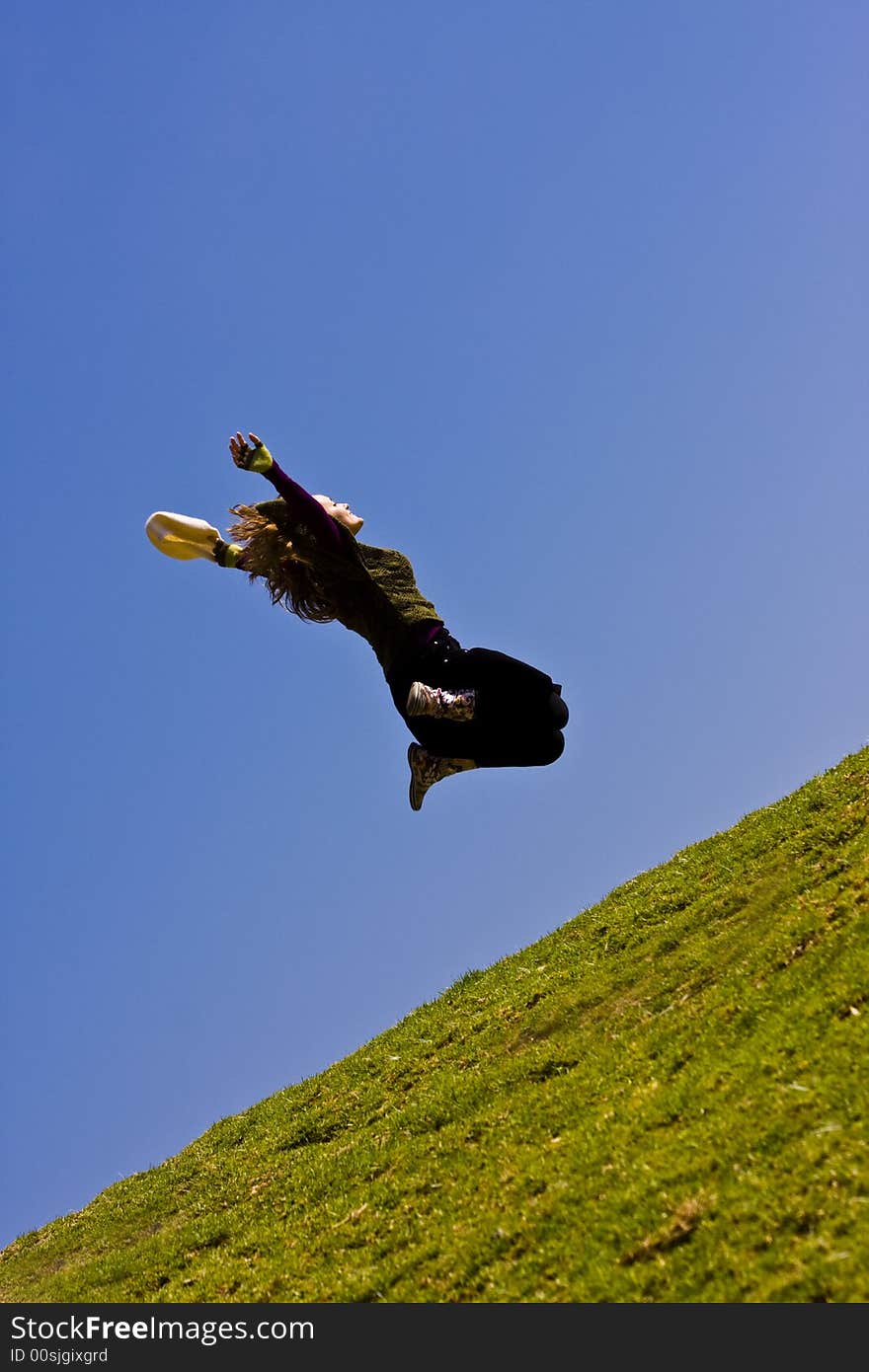 Young Woman Jumping