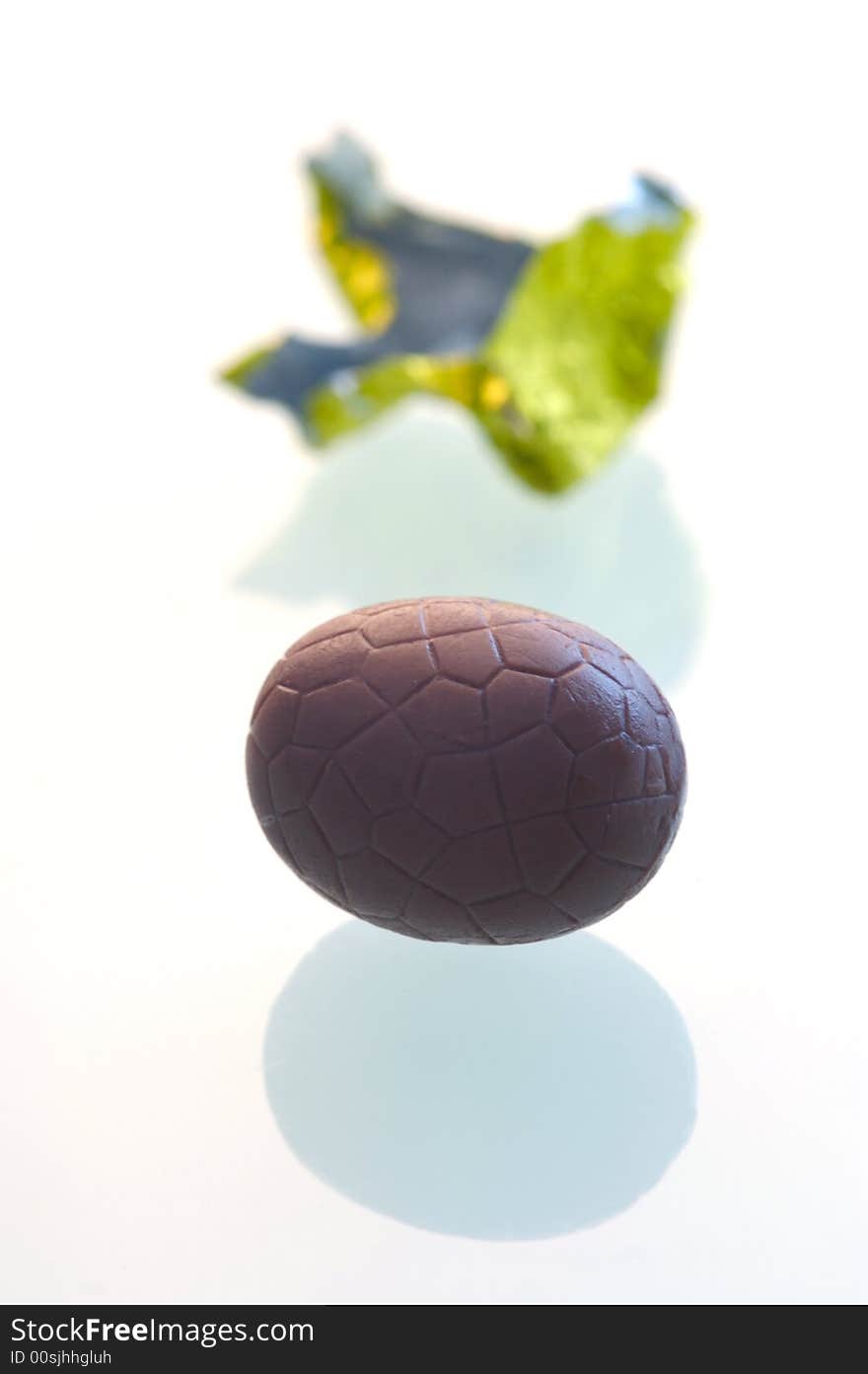 A isolated shot of easter eggs