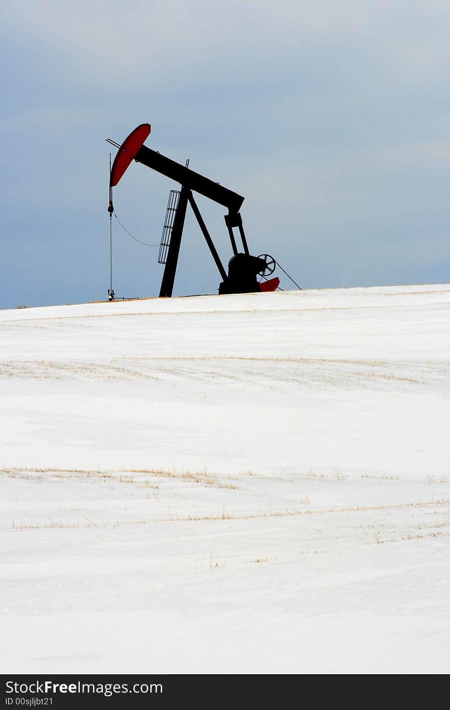 Oil exploration during the Alberta winter. Oil exploration during the Alberta winter