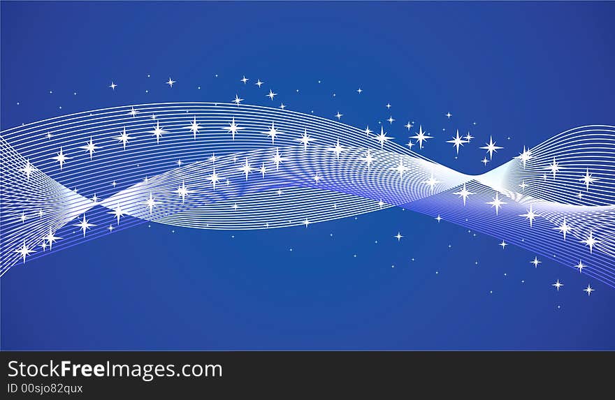 Blue background with stars