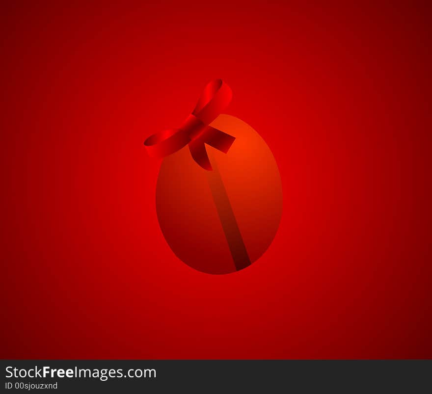 Easter egg with bow