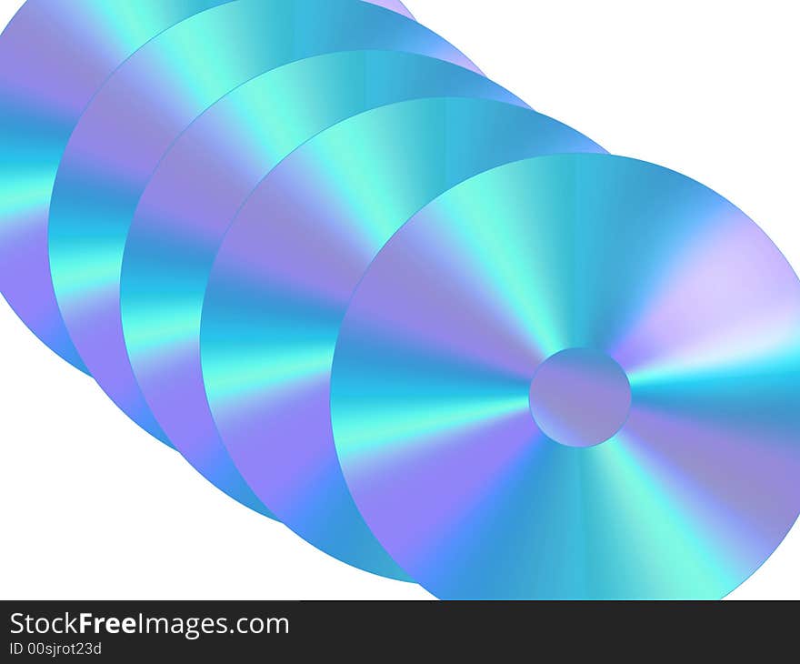 An image of digital disc composing a line. An image of digital disc composing a line.